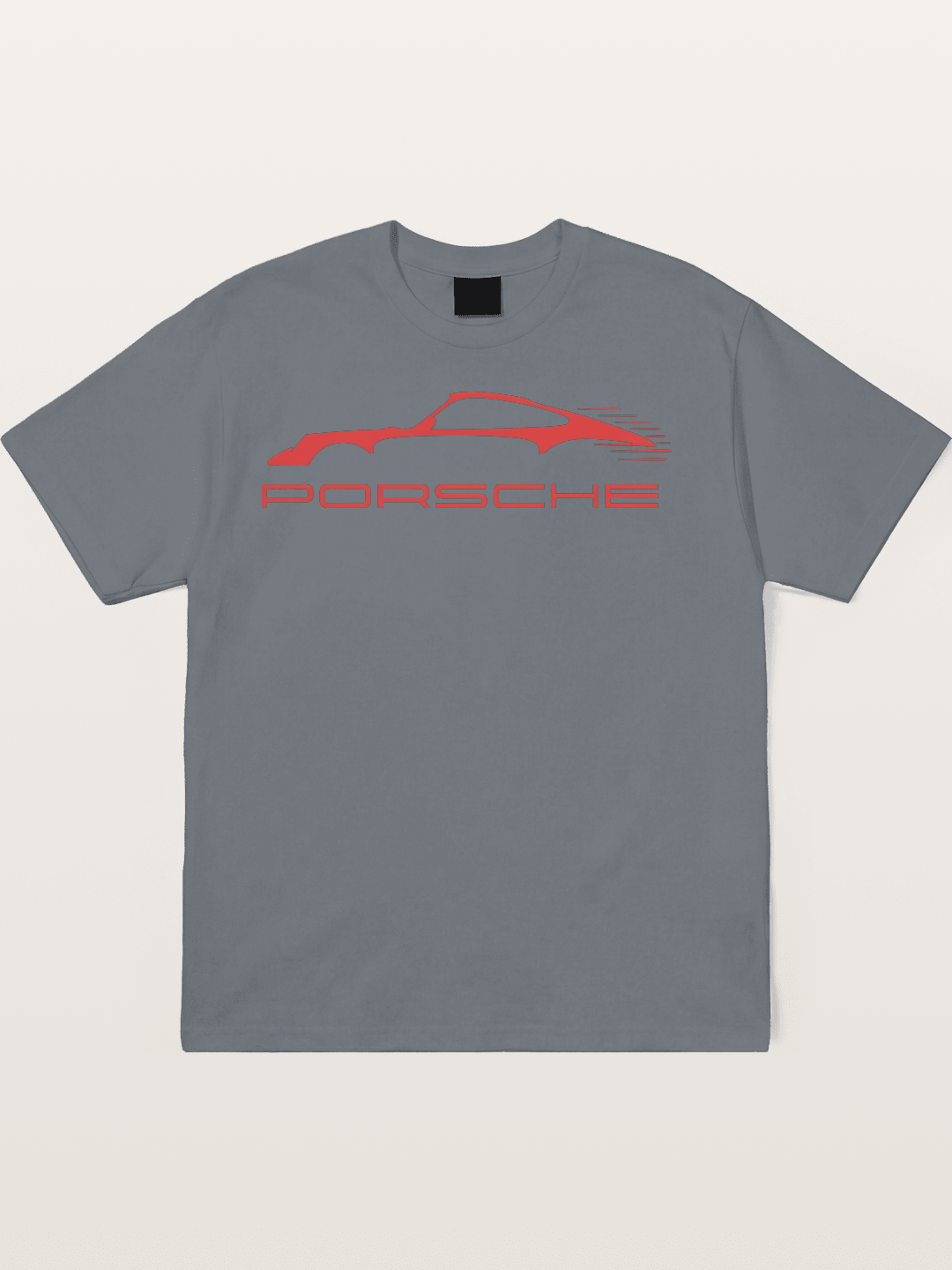 Red Porsche Silhouette Art Cotton T-shirt