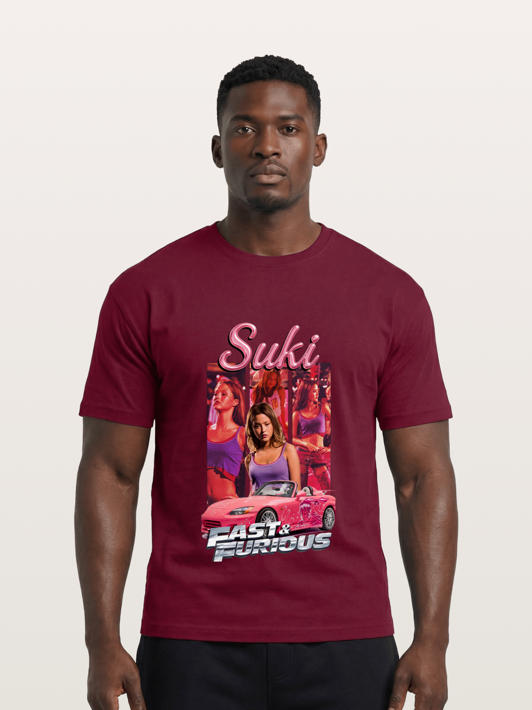 Fast & Furious Pink Crew Gildan T-shirt
