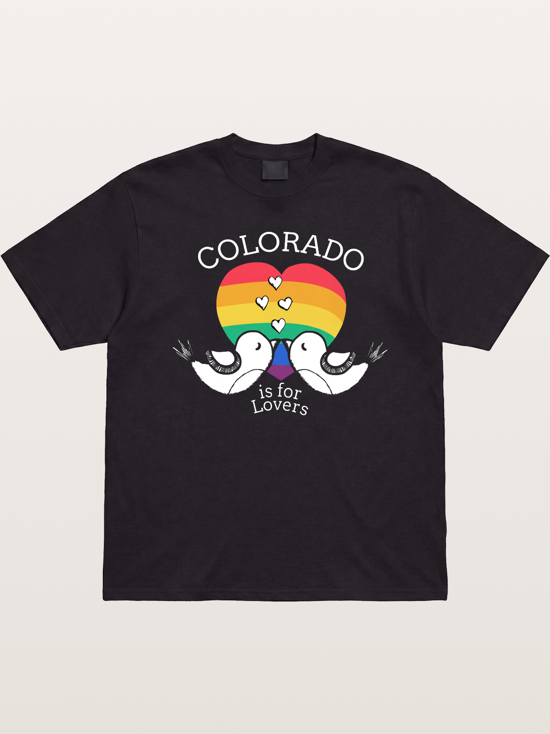 Colorado Trans Pride Heart Design Cotton T-shirt