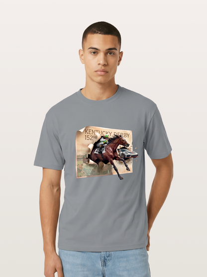 Derby Horse Porsche Collision Gildan T-shirt