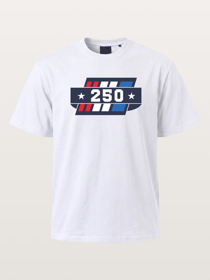 250th Anniversary Star Stripes Badge Cotton T-shirt