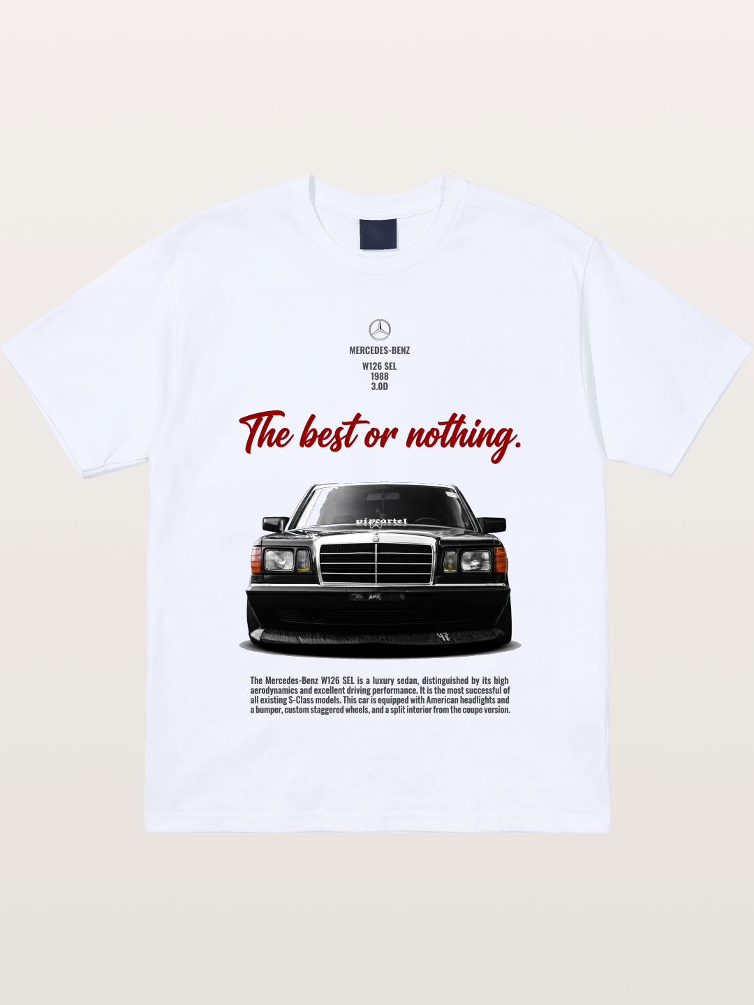 Mercedes W126 SEL Retro Gildan T-shirt