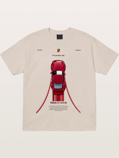 Porsche 911 GT3 RS Top View Cotton T-shirt