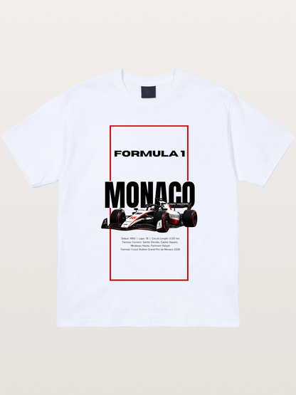 Monaco F1 Minimal Typography Gildan T-shirt