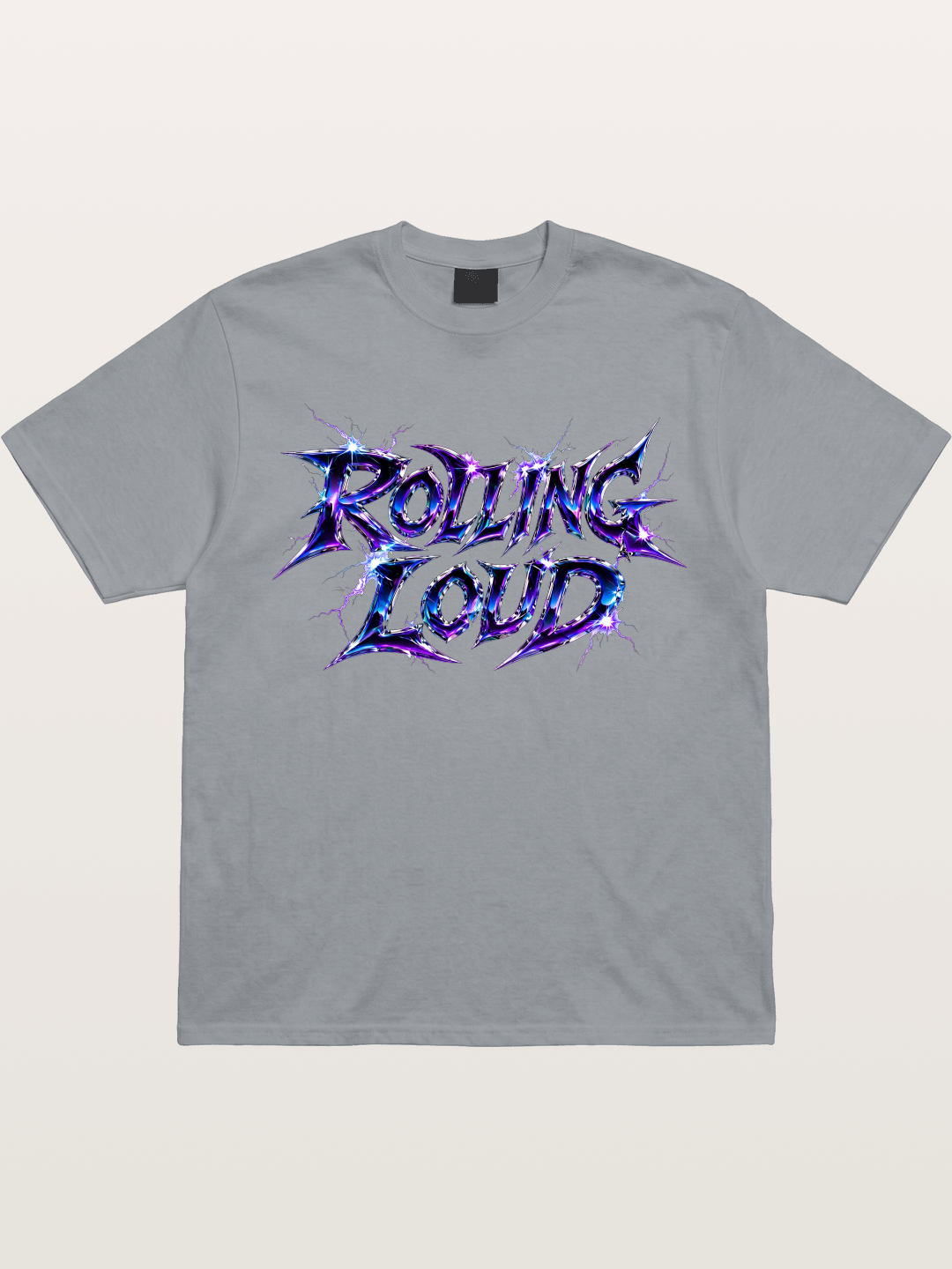 Rolling Loud Blue Lightning Font Gildan T-shirt