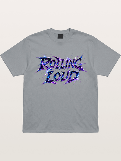 Rolling Loud Blue Lightning Font Gildan T-shirt