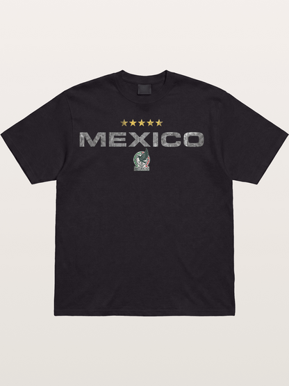 Mexico Football Retro Logo Cotton T-shirt
