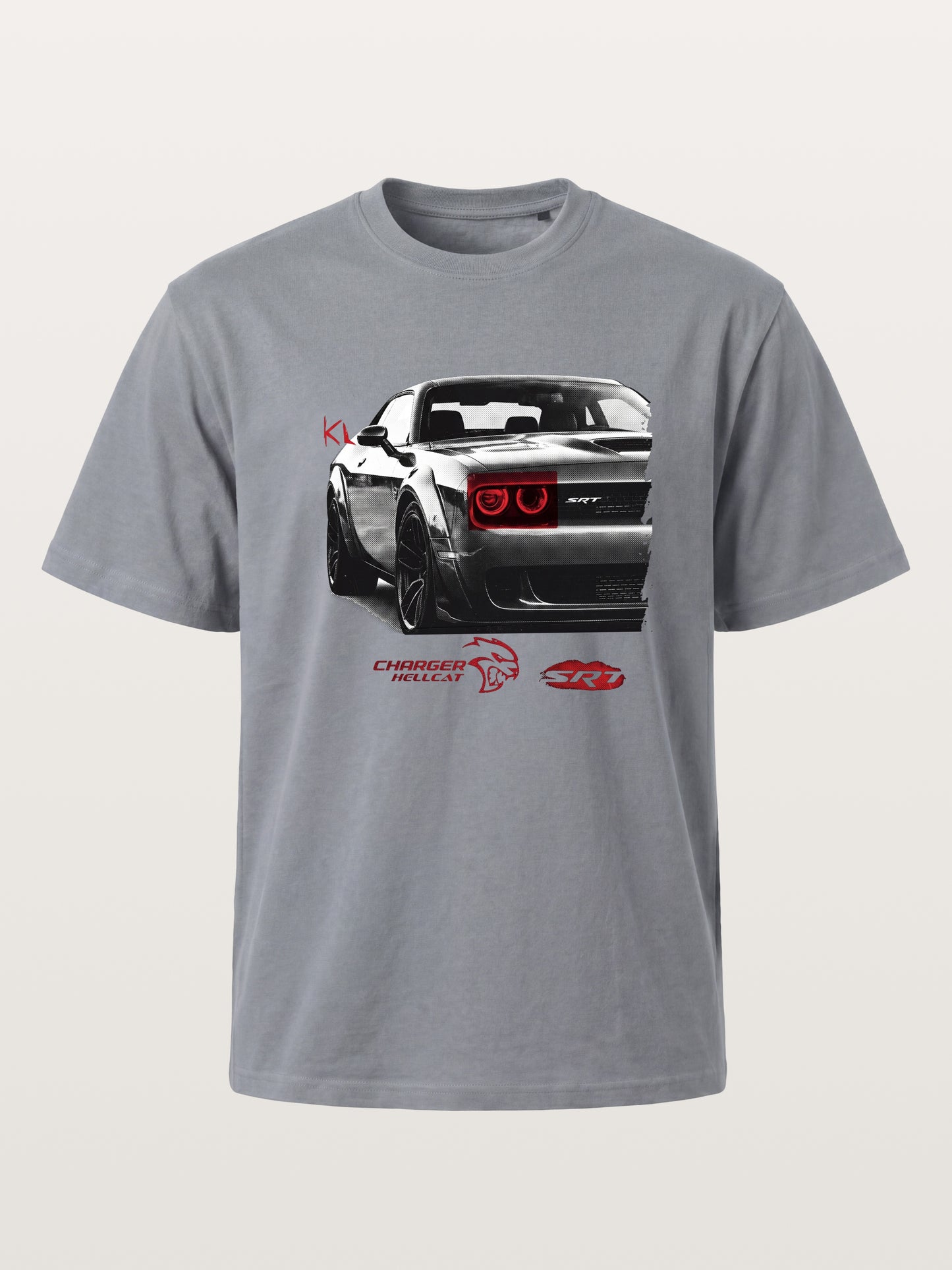 Red Taillight Hellcat Grunge Print Gildan T-shirt
