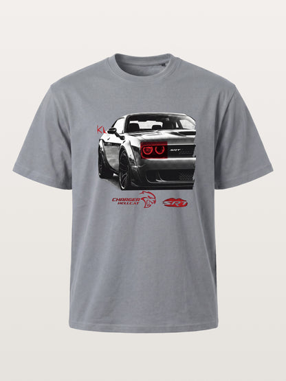 Red Taillight Hellcat Grunge Print Gildan T-shirt