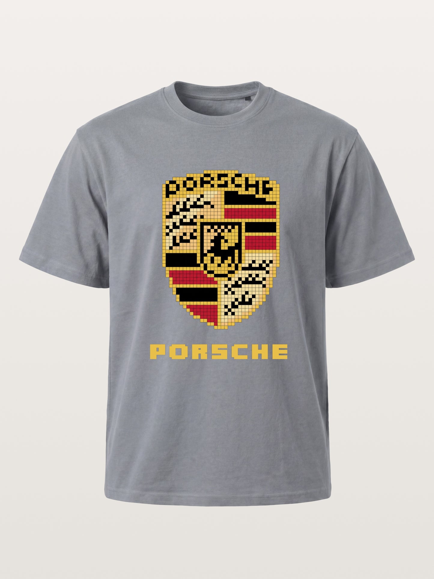 Pixel Mosaic Porsche Crest Emblem Gildan T-shirt