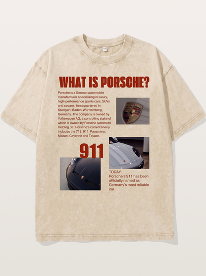 Porsche 911 Information Layout Washed T-shirt