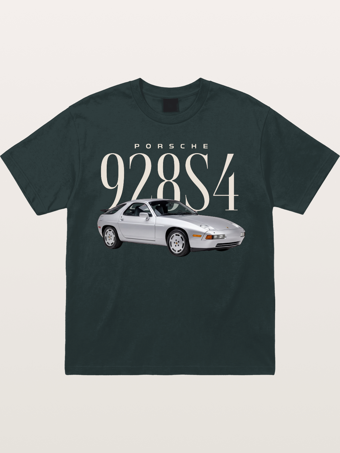 Porsche 928 S4 Silver Coupe Gildan T-shirt
