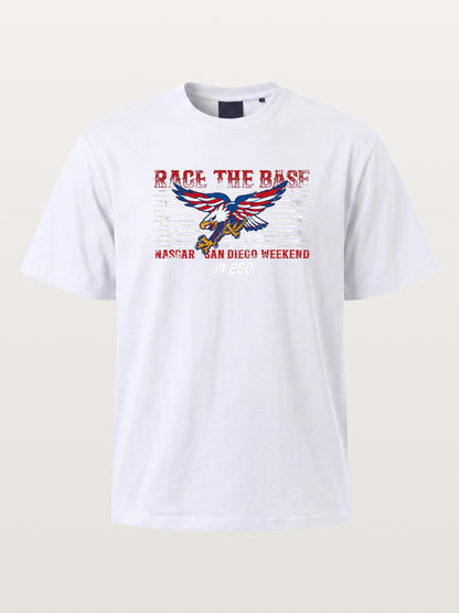 San Diego NASCAR Eagle Patriotic Theme Cotton T-shirt