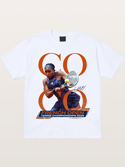 Coco Gauff French Open Portrait Gildan T-shirt