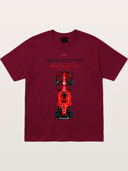 LV Monaco F1 Red Race Car Gildan T-shirt