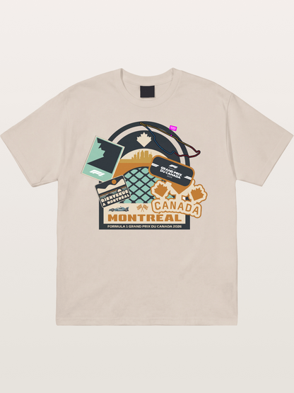 Montreal Canada GP 2026 Collage Cotton T-shirt