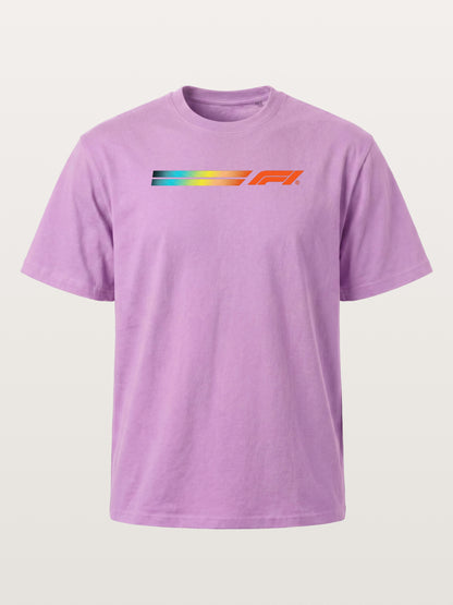 F1 Rainbow Gradient Stripe Banner Gildan T-shirt