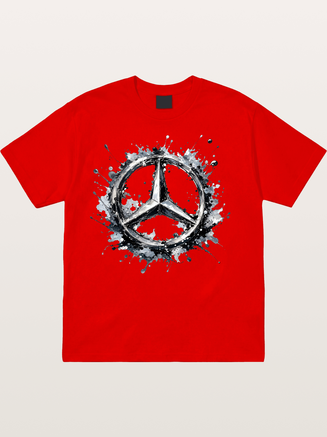 Mercedes Ink Wash Logo Art Cotton T-shirt
