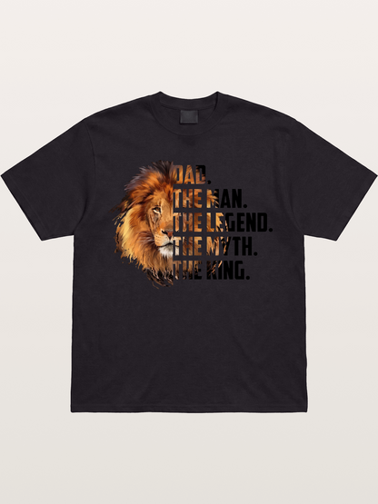 Dad The King Lion Design Gildan T-shirt