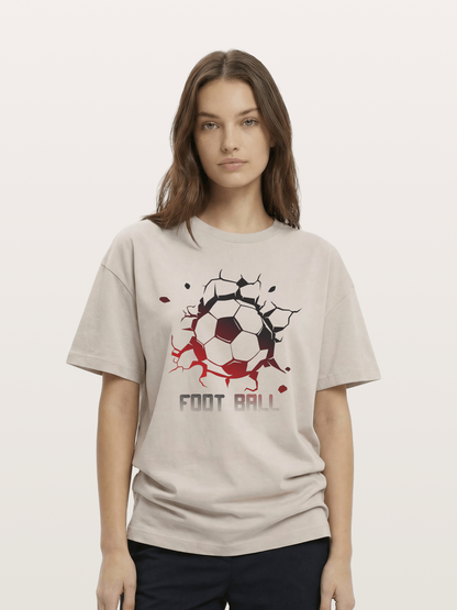 Football Crack Effect USA Style Cotton T-shirt