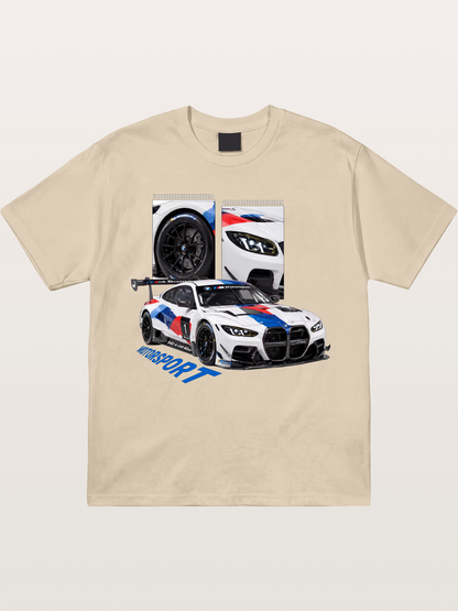 BMW M4 GT Race Car Collage Gildan T-shirt