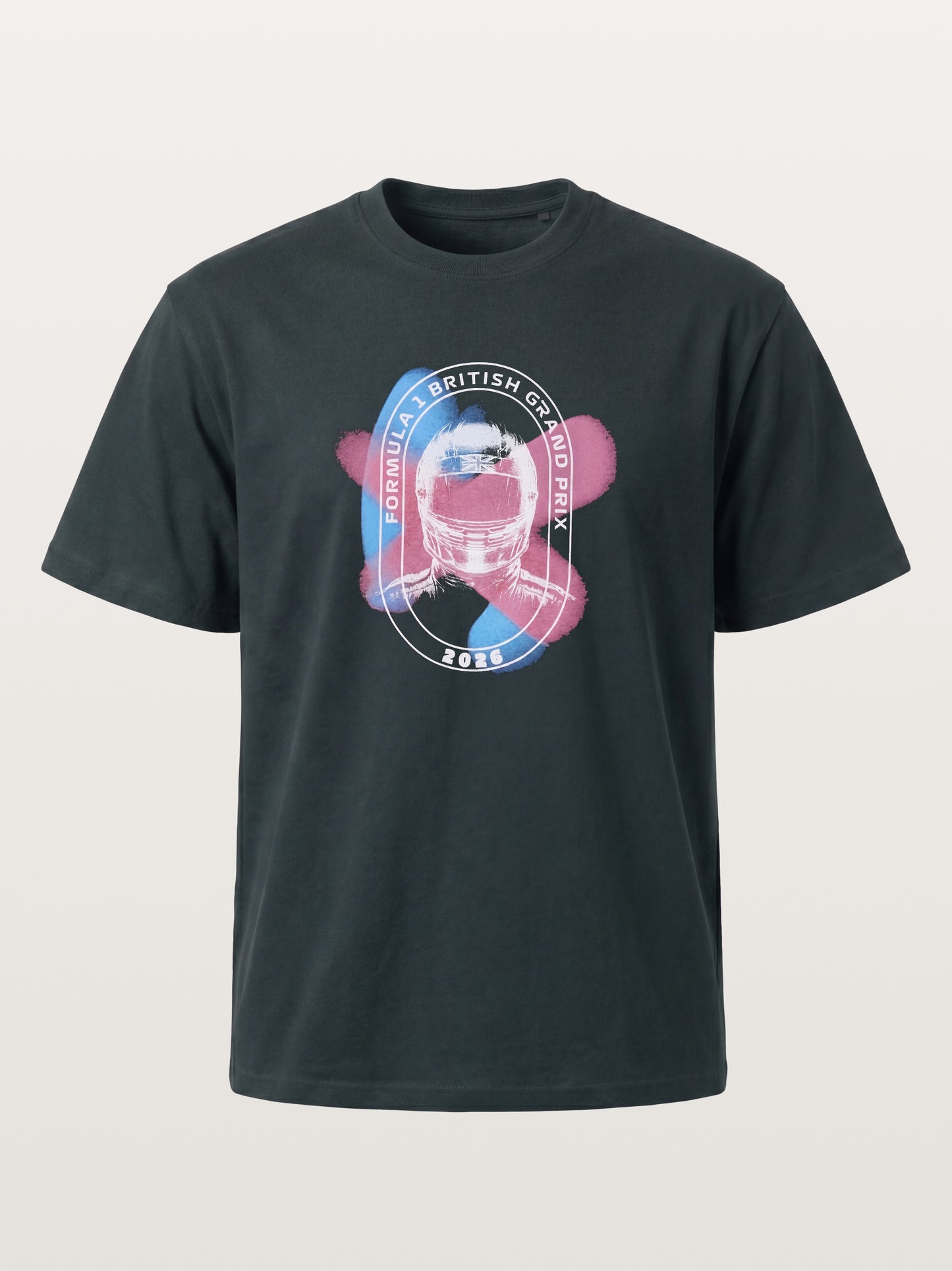 F1 British GP Union Jack Helmet Gildan T-shirt