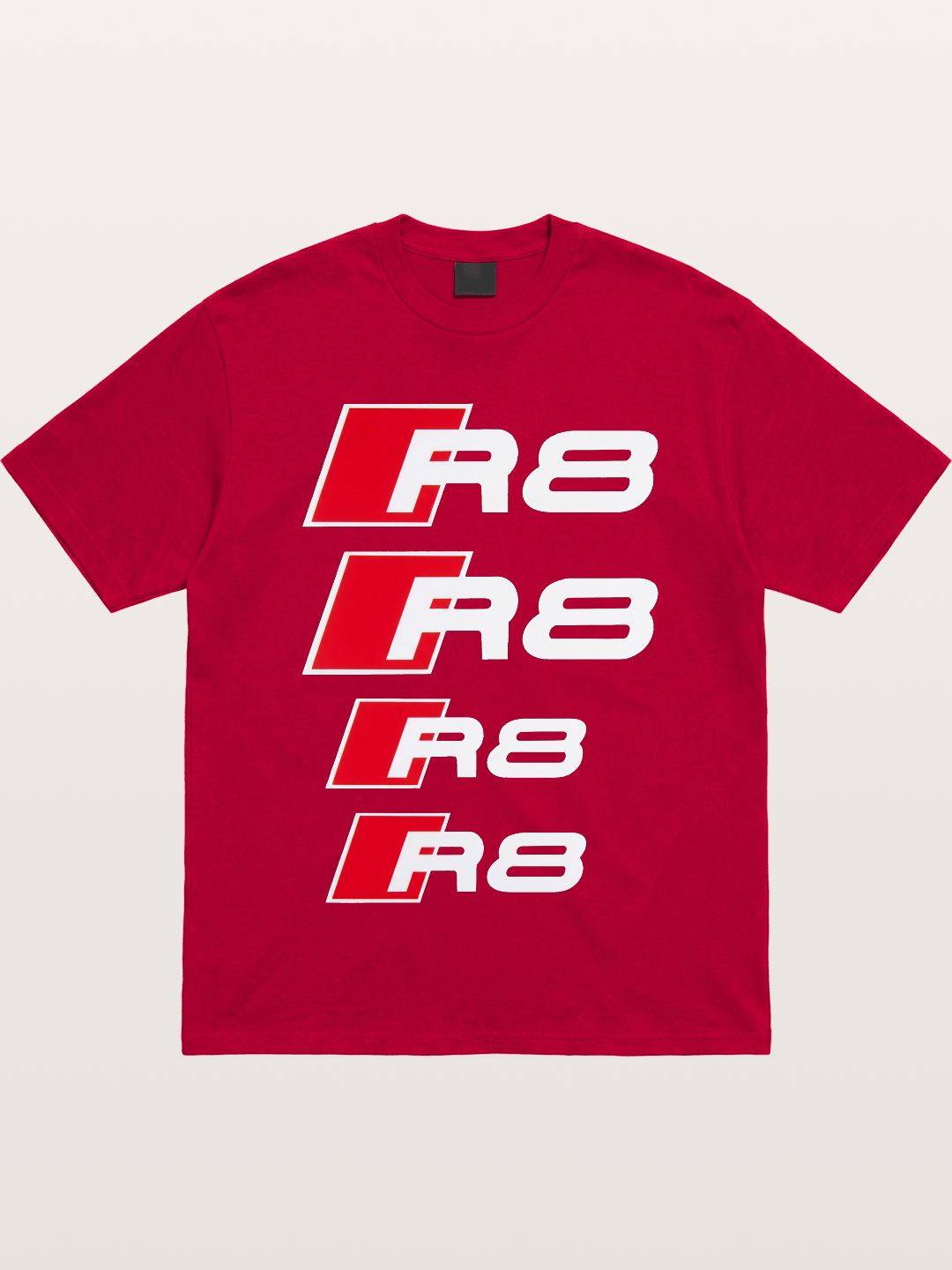 Audi R8 Red Repeated Text Gildan T-shirt