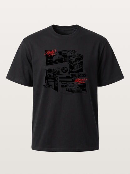 BMW E30 Collage Graffiti Art Gildan T-shirt