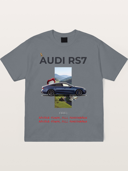 Audi RS7 Surreal Collage Art Cotton T-shirt