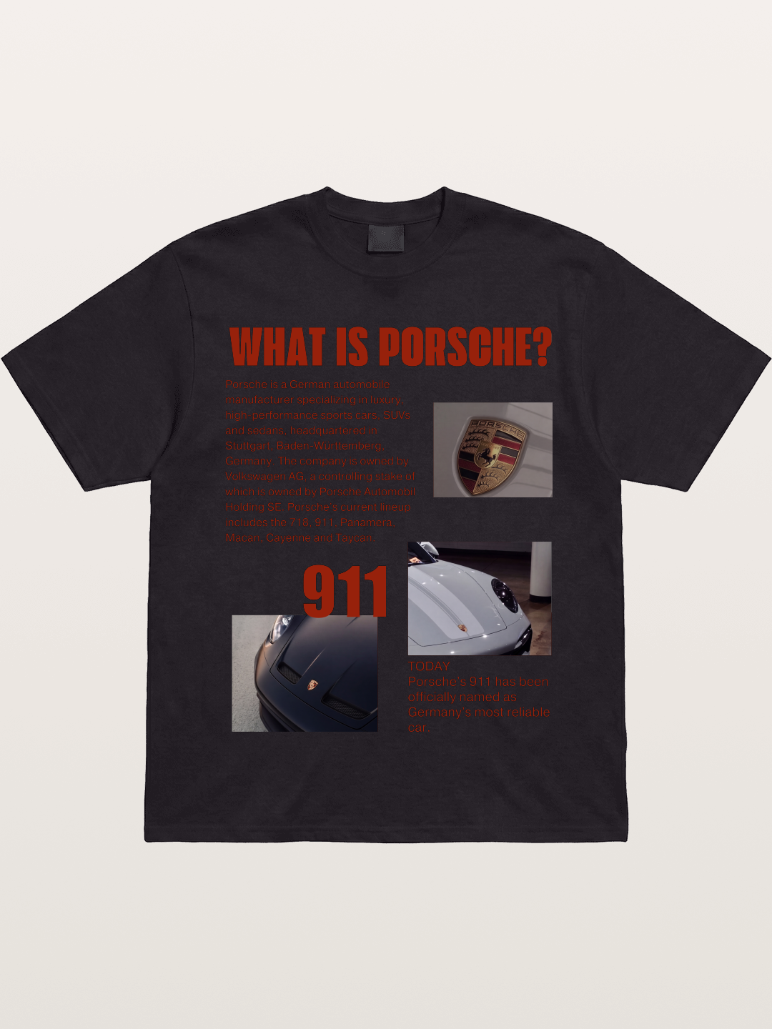 Porsche 911 Information Layout Gildan T-shirt