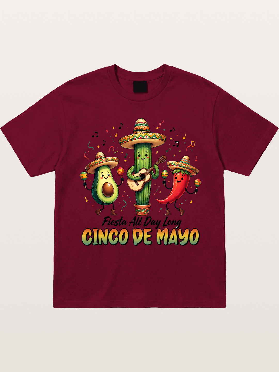 Mexican Fiesta Cartoon Characters Gildan T-shirt