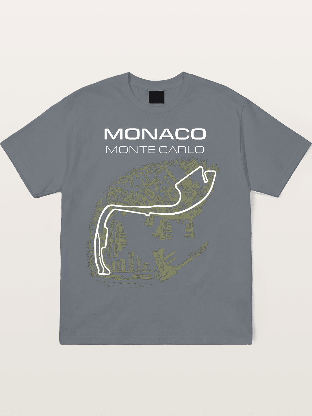 Monaco Grand Prix Vintage City Circuit Map Cotton T-shirt