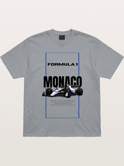 Monaco F1 LV Blue Border Print Gildan T-shirt
