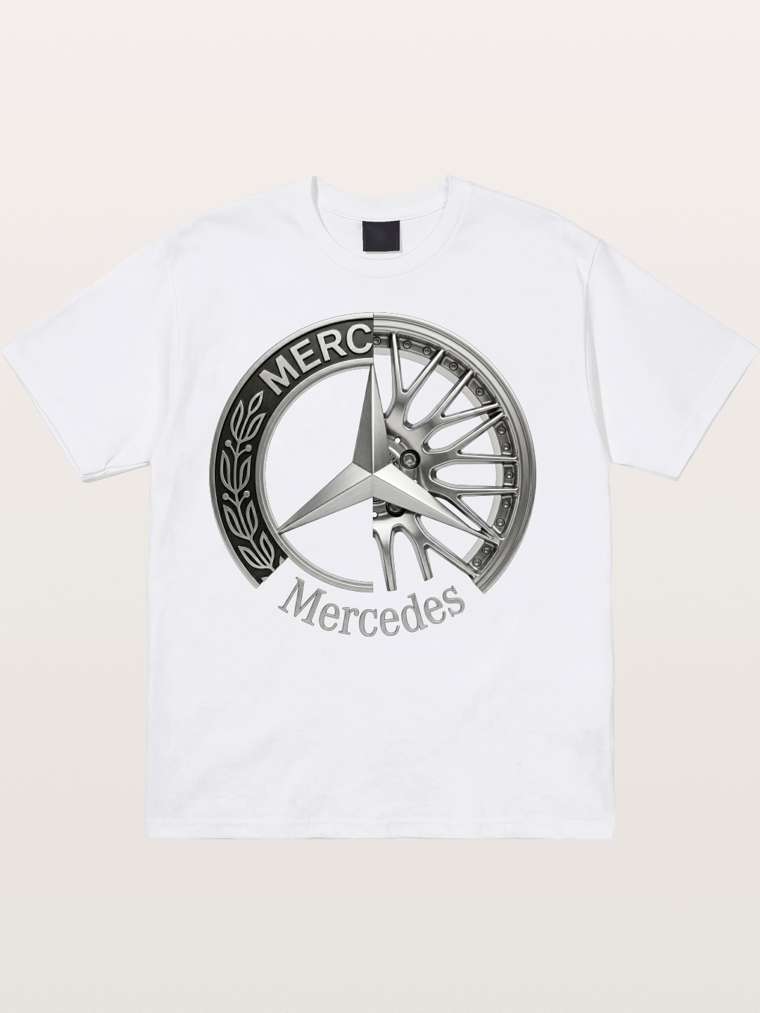 Mercedes Benz Wheel Emblem Art Cotton T-shirt