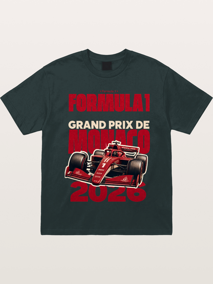 Monaco F1 2026 Red Print Gildan T-shirt