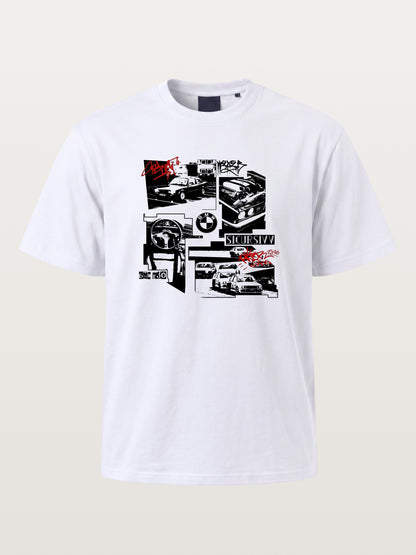 BMW E30 Collage Graffiti Art Gildan T-shirt