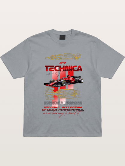 Red F1 Lexus Tech Racing Card Gildan T-shirt