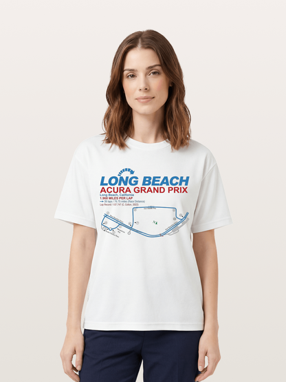 Long Beach Grand Prix Map Cotton T-shirt