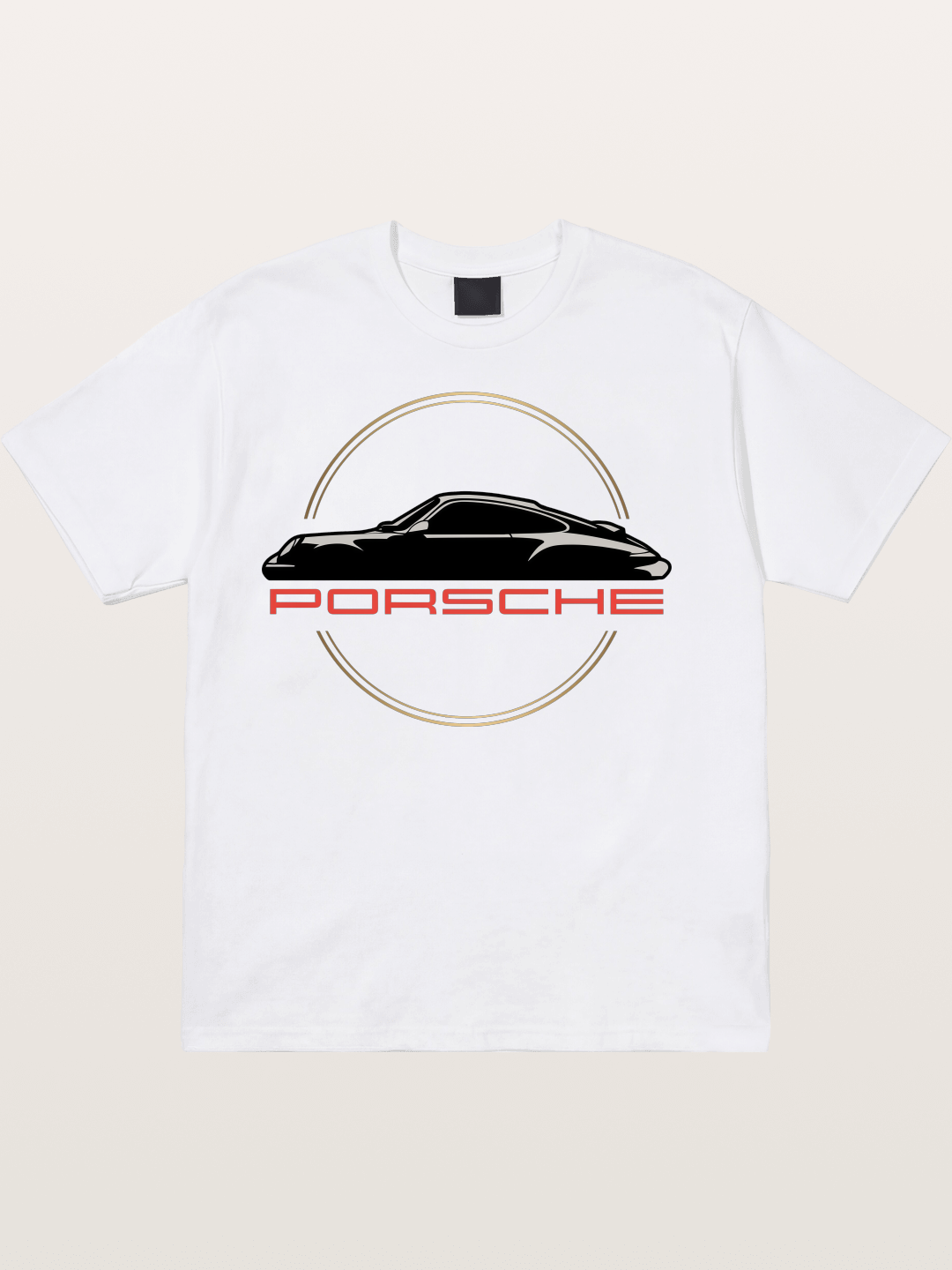 Porsche Silhouette Logo Art Cotton T-shirt