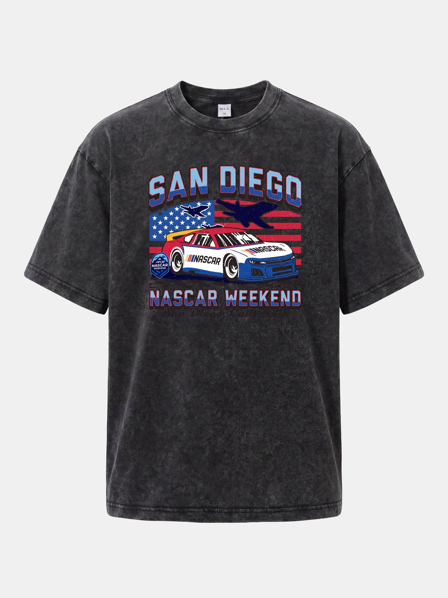 San Diego NASCAR Jet and Race Car Washed T-shirt