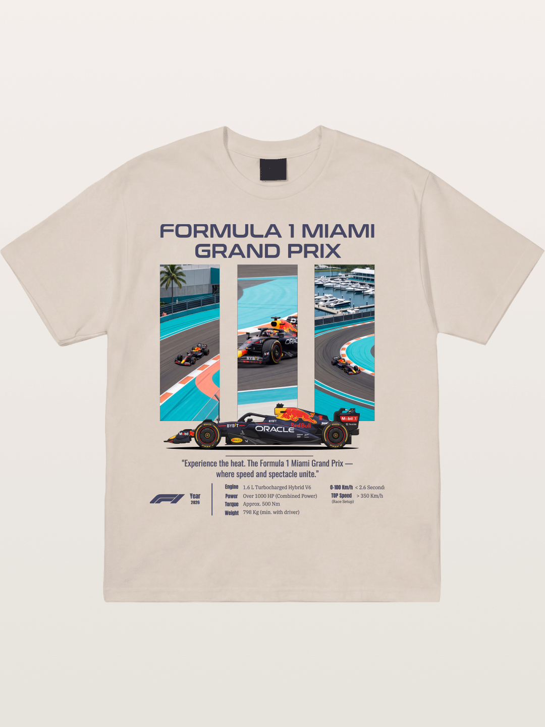 Miami Red Bull Race Art Cotton T-shirt
