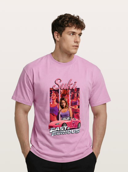 Fast & Furious Pink Crew Gildan T-shirt