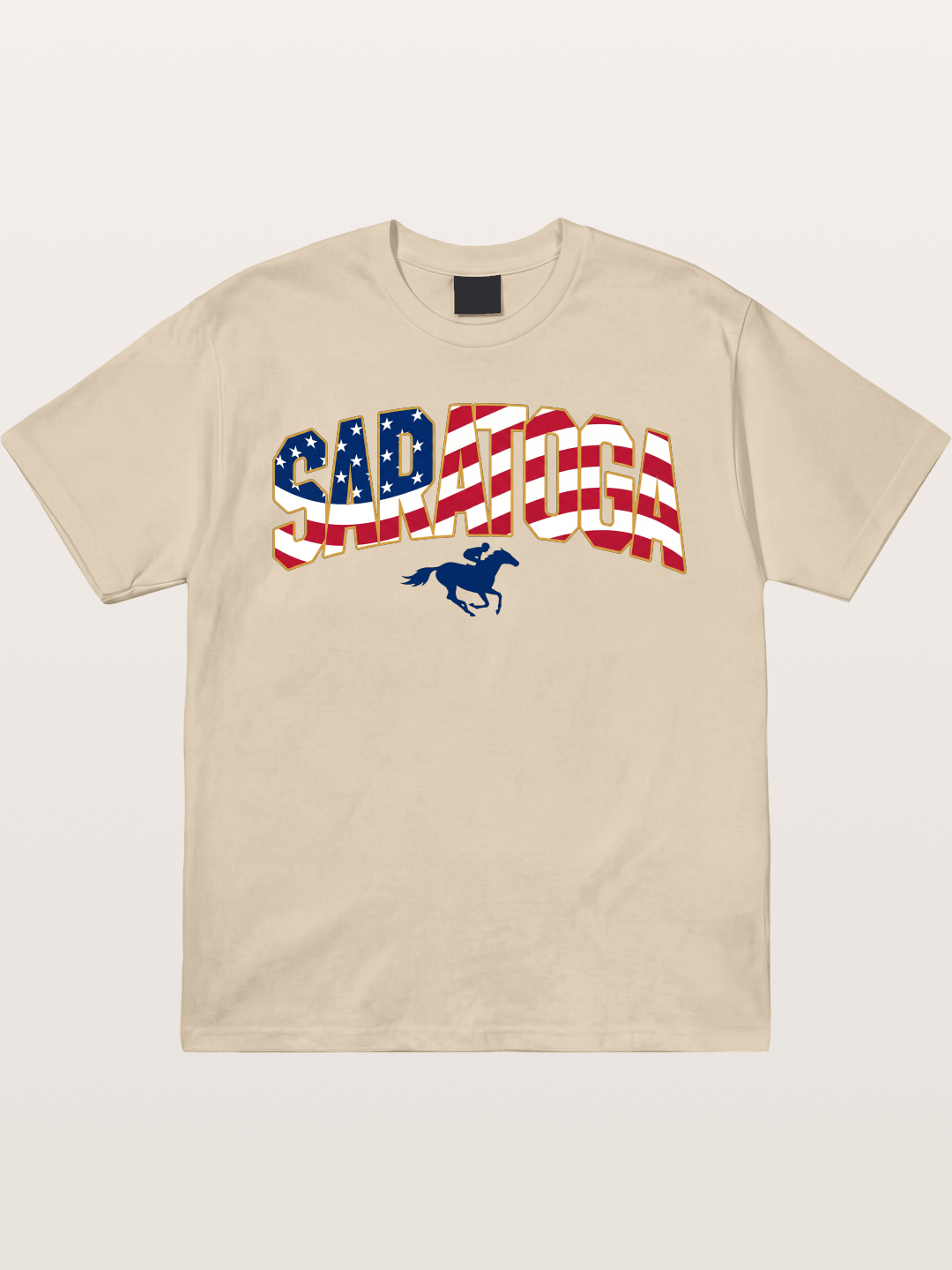 Saratoga Horse Racing American Colors Gildan T-shirt