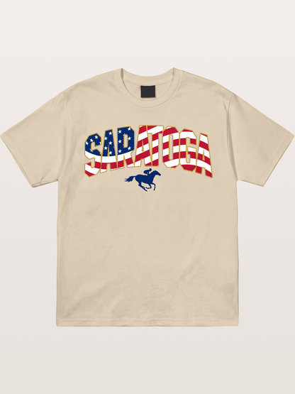 Saratoga Horse Racing American Colors Gildan T-shirt