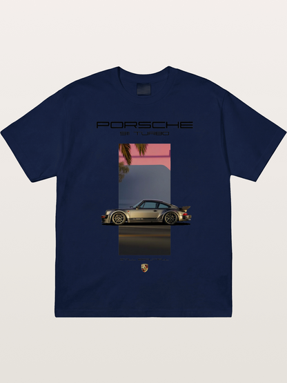 911 Turbo Retro Palm Print Gildan T-shirt