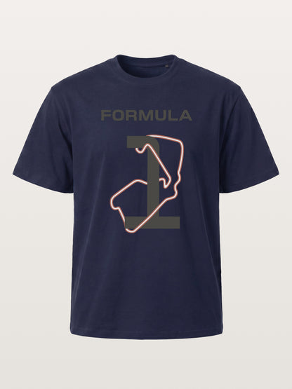 Formula 1 Silverstone Track Monogram Gildan T-shirt