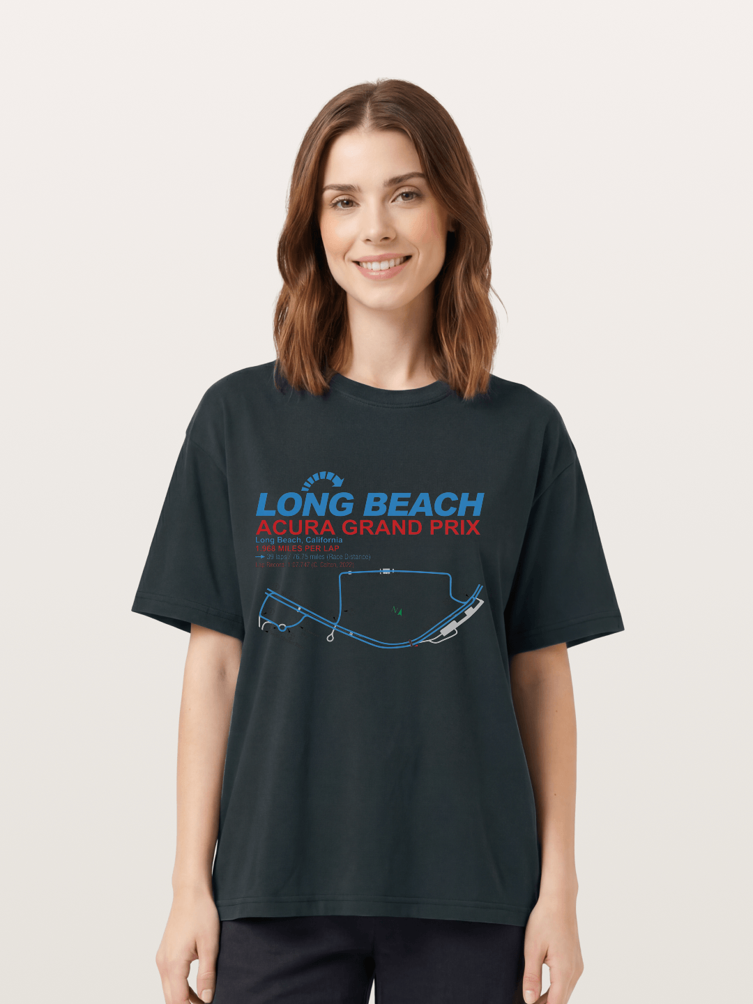 Long Beach Grand Prix Map Gildan T-shirt