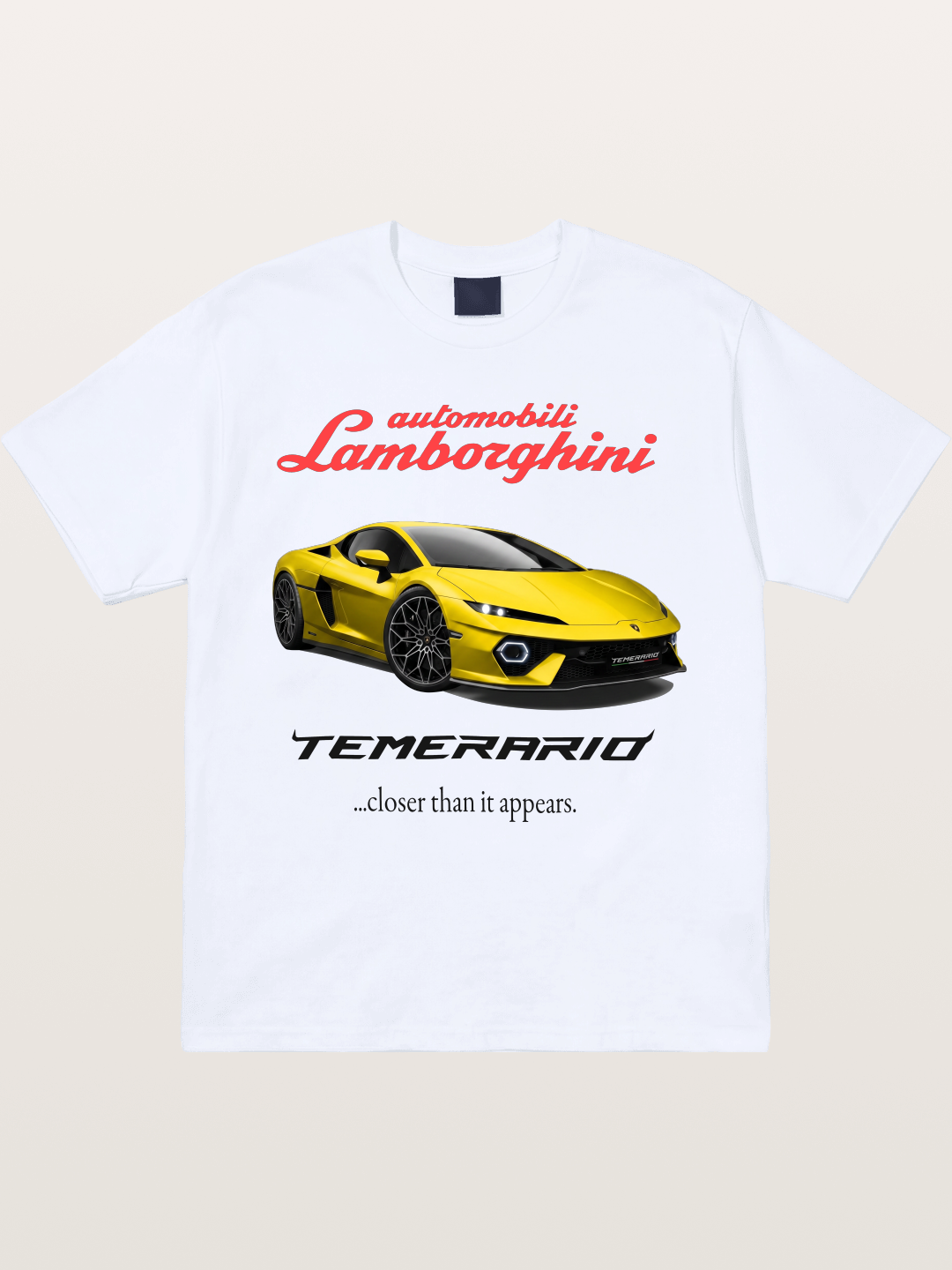 Lamborghini Temerario Yellow Sports Car Gildan T-shirt