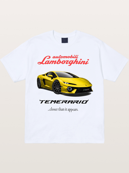 Lamborghini Temerario Yellow Sports Car Gildan T-shirt