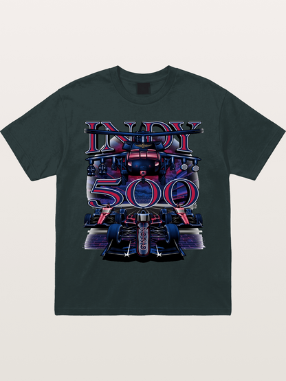 Indy 500 2026 Race Car Neon Art Gildan T-shirt